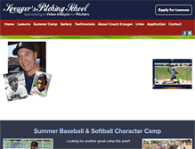 Tablet Screenshot of kreugerbaseball.com